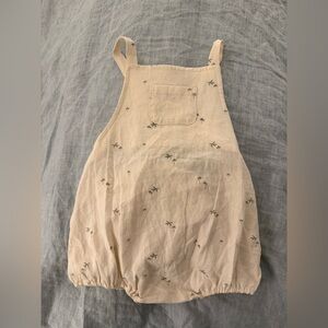 Tullabee Cream Romper with Palm Tree Design